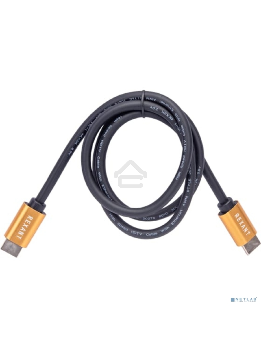 Кабель Rexant HDMI - HDMI 2.0 длина 1 метр (GOLD)