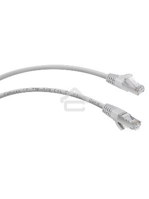 Шнур комм. Cabeus, кат. 5е, экр., F/UTP, RJ45/RJ45, PVC, AWG24, 1м, серый