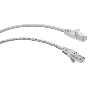 Шнур комм. Cabeus, кат. 5е, экр., F/UTP, RJ45/RJ45, PVC, AWG24, 1м, серый