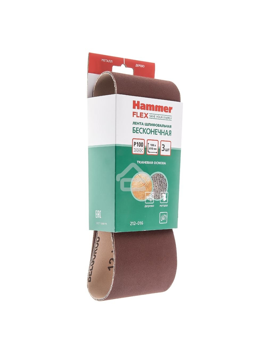 Лента шлиф. Hammer Flex 212-016(R)100 Х 610 Р 100по 3 шт.
