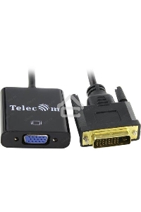 Кабель-переходник VCOM DVI-D 25M ---> VGA 15F  Telecom <TA491> Кабель-переходник DVI-D 25M ---> VGA 15F  Telecom <TA491>