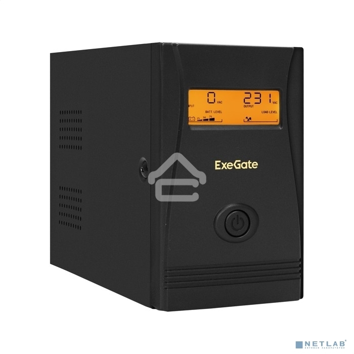 Источник бесперебойного питания ExeGate EX292775RUS Power Smart ULB-800.LCD.AVR.4C13 800VA/480W, LCD, AVR, 4*C13, металлический корпус, черный