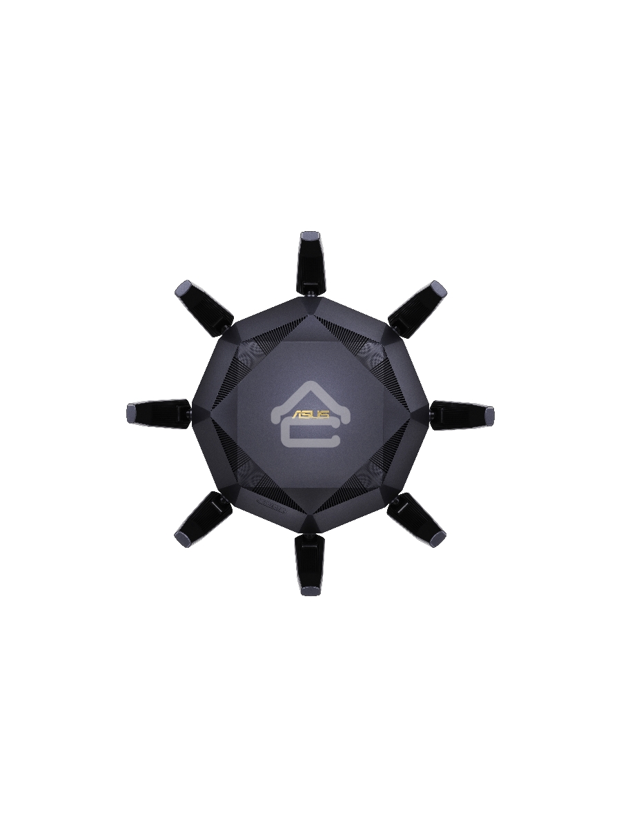 Роутер ASUS RT-AX89X, 802.11b/g/n/ac/ax, до 1148+4804 бит/c, 2,4 + 5 гГц, 8 антенны, USB, GBT LAN