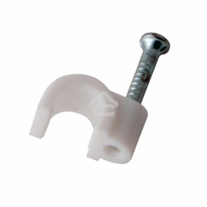 Крепеж кабеля круглый 4 мм, белый (упак. 20 шт) Rexant