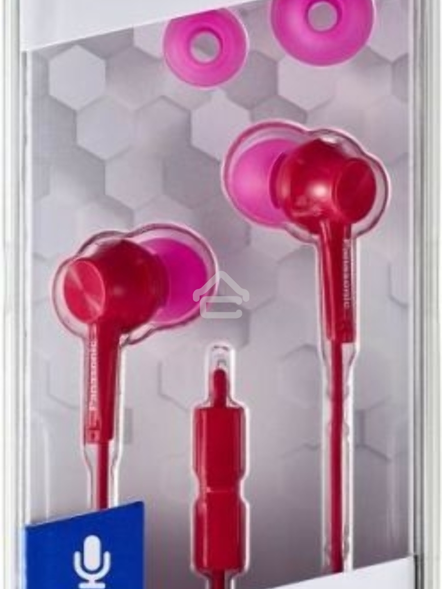 Наушники Panasonic RP-TCM115GCP внутриканальные 10-24000Гц 1.2м 3.5мм 98дБ микрофон розовые