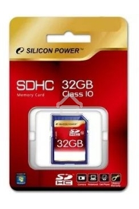 Флеш карта SDHC 32Gb Class10 Silicon Power SP032GBSDH010V10 w/o adapter