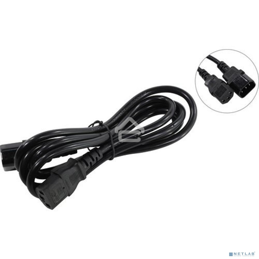 Кабель монитор-компьютер (UPS->уст-во) ExeGate Power EC-1,8P (С13->С14) VDE-250V-3*1,00-CU,10A, 1.8м