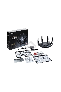 Роутер ASUS RT-AX89X, 802.11b/g/n/ac/ax, до 1148+4804 бит/c, 2,4 + 5 гГц, 8 антенны, USB, GBT LAN