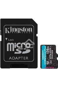 Карта памяти Kingston 128GB microSDXC Canvas Go Plus 170R A2 U3 V30 Card + ADP EAN: 740617301182