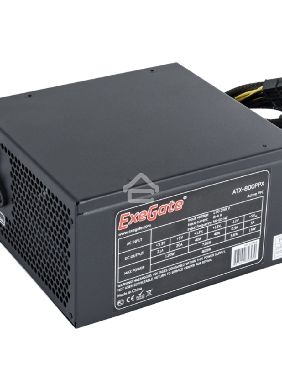 Блок питания Exegate 800PPX (EX220363RUS), 800Вт, 135мм, модульный, черный