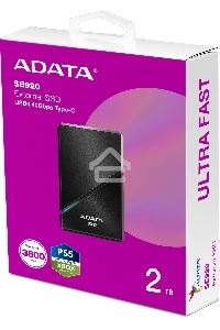 Накопитель SSD USB-C 2TB EXT. BLACK SE920-2TCBK ADATA