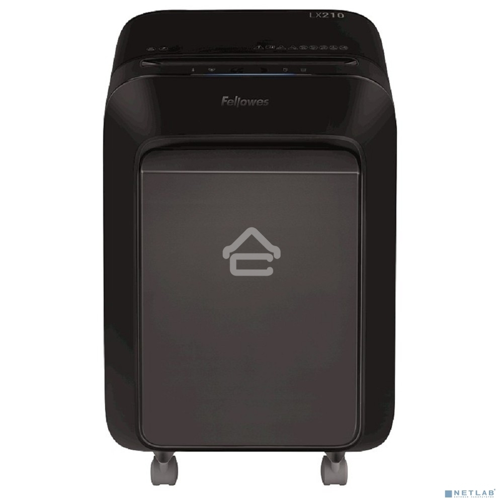 Шредер Fellowes PowerShred LX210 черный (секр.P-4) перекрестный 16лист. 23лтр. скрепки скобы пл.карты