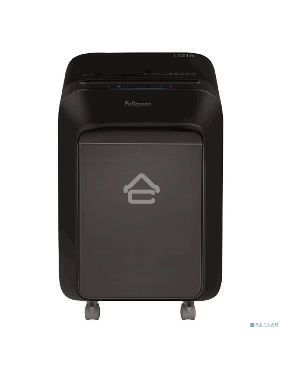 Шредер Fellowes PowerShred LX210 черный (секр.P-4) перекрестный 16лист. 23лтр. скрепки скобы пл.карты
