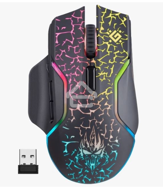 Мышь беспроводная Defender Oneshot GM-067 черный, 3200 dpi, радиоканал, USB, кнопки - 7