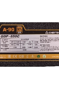 Блок питания Chieftec GDP-650C, 650Вт, 140мм, черный