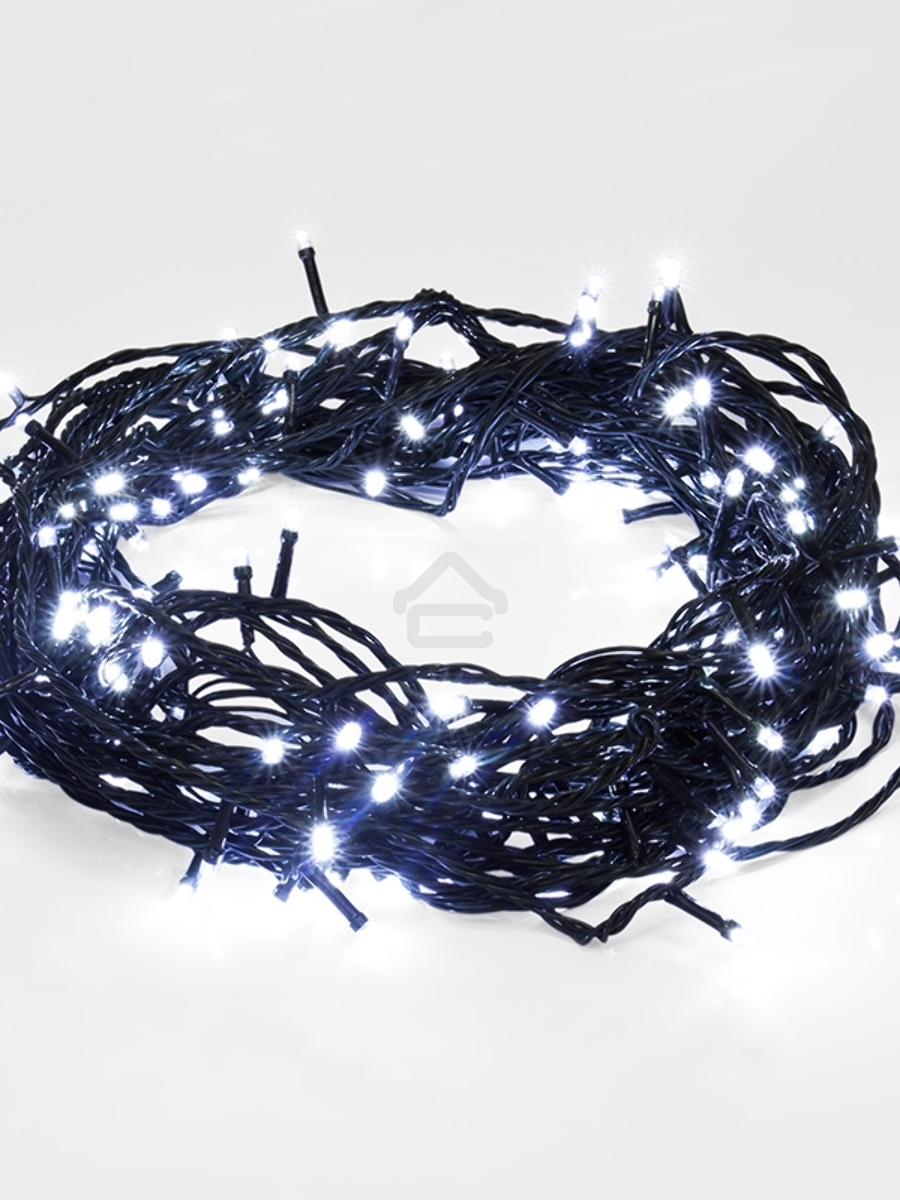 Гирлянда светодиодная универсальная 200 LED БЕЛЫЕ 20 метров, с контроллером