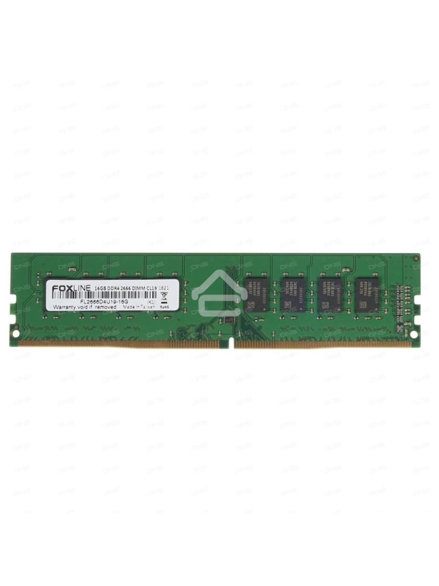 Оперативная память Foxline, DDR4, 16GB (1x16 GB), 2666 MHz, CL19, DIMM