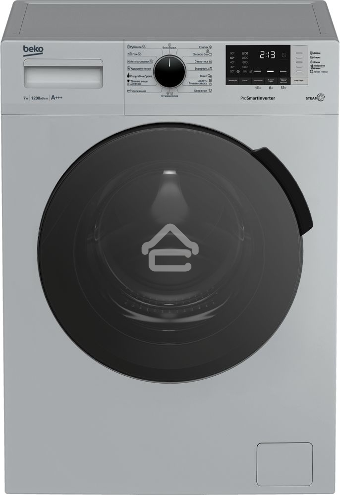 Стиральная машина Beko RSPE78612S серебристый, загрузка фронтальная 7 кг, 1200 об/мин., класс: А