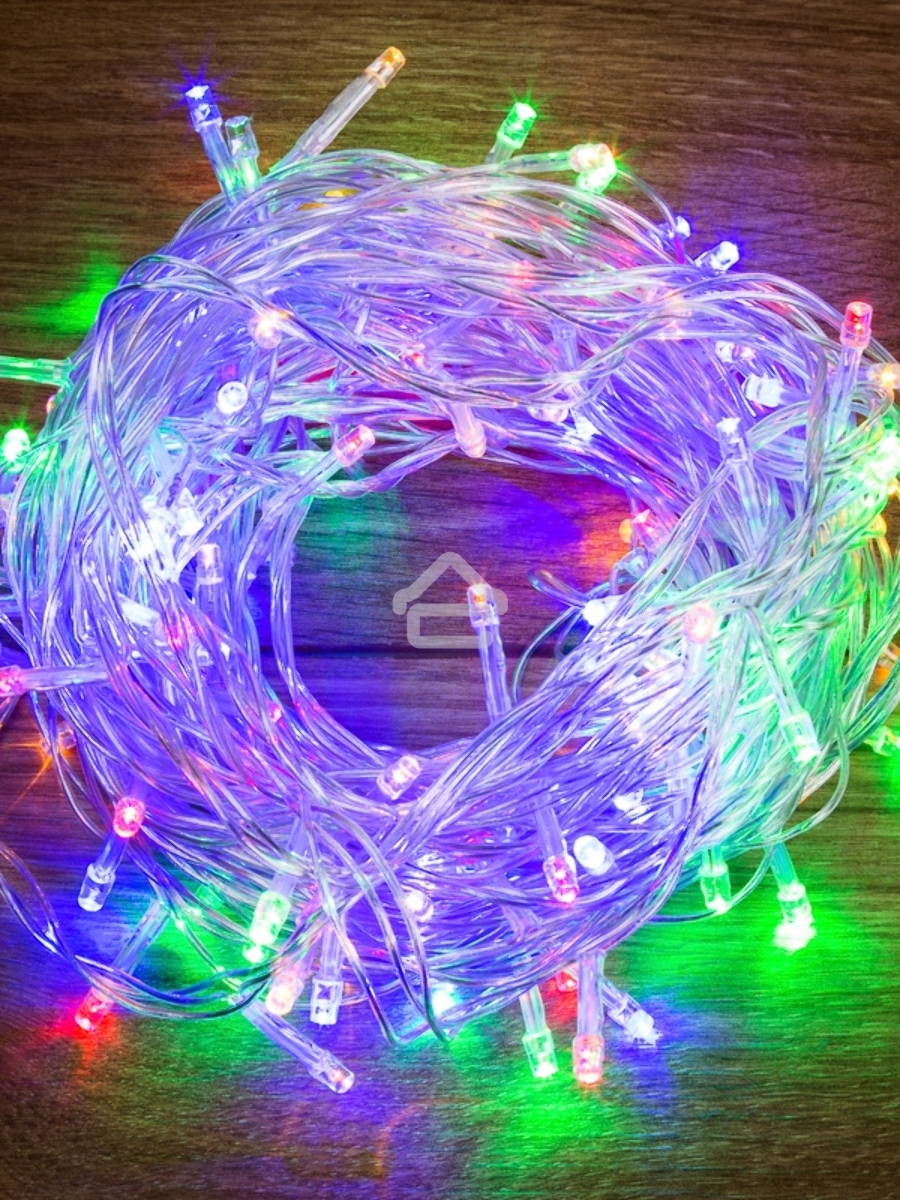 Гирлянда Твинкл-Лайт 20 м, прозрачный ПВХ, 160 LED, цвет мультиколор