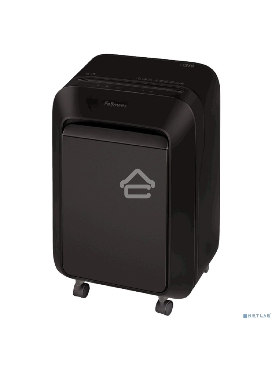 Шредер Fellowes PowerShred LX210 черный (секр.P-4) перекрестный 16лист. 23лтр. скрепки скобы пл.карты