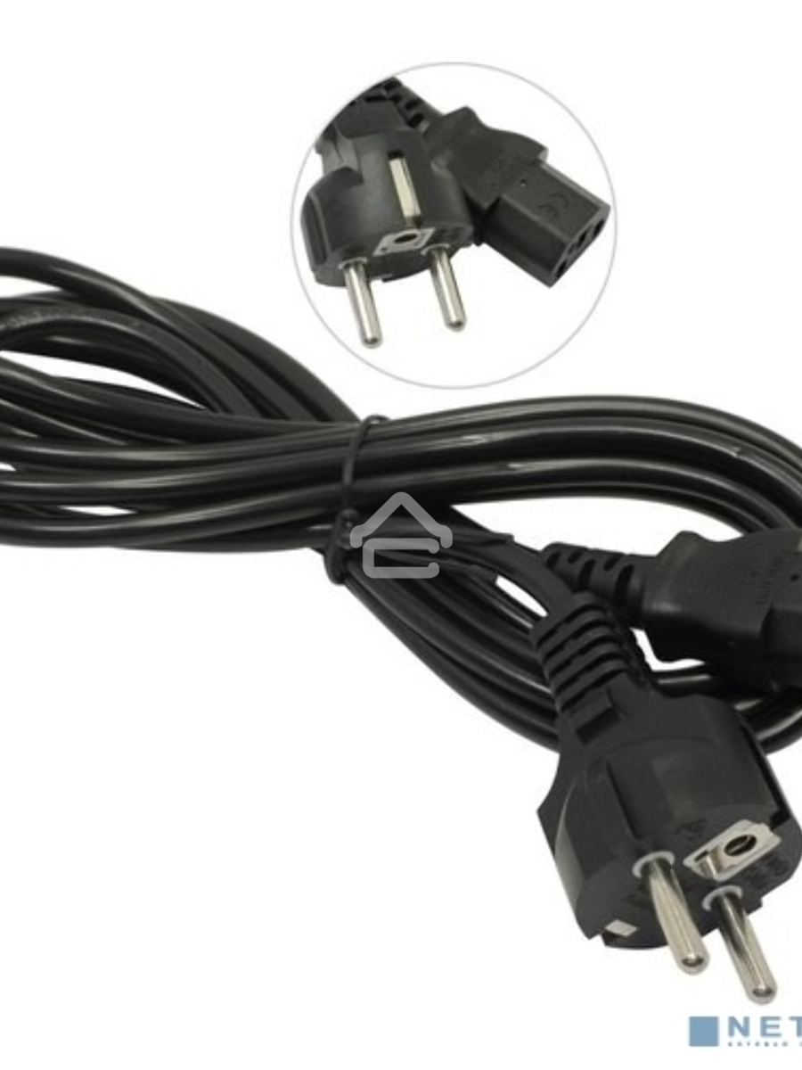 Кабель питания ExeGate Power PC-3P (Евровилка Schuko->С13) VDE-250V-3*0.5-CU, 6A, черный, 3м