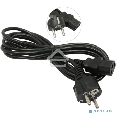 Кабель питания ExeGate Power PC-3P (Евровилка Schuko->С13) VDE-250V-3*0.5-CU, 6A, черный, 3м