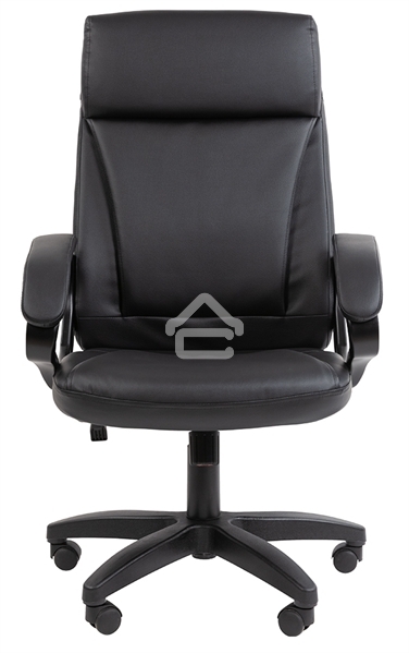 Кресло офисное Chairman 794 LT черный, экокожа, черный пласт. Россия