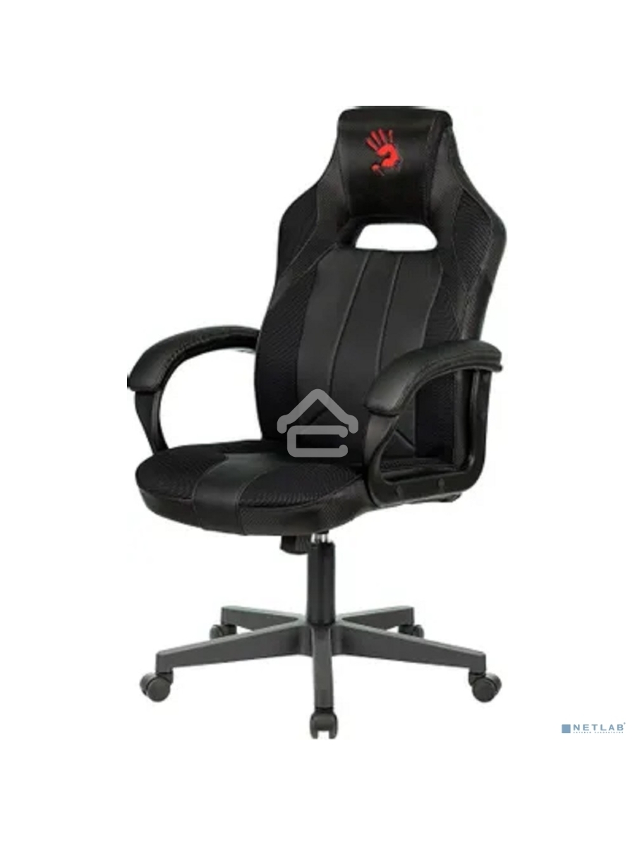 Кресло игровое A4Tech Bloody GC-200, черный, эко.кожа, крестовина пластик