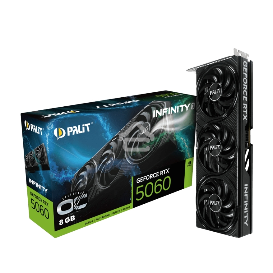 Видеокарта Palit PA-RTX5060 INFINITY 3 OC 8GB RTX5060 8Gb 128bit GDDR7 2280/28000 HDMIx1 DPx3 HDCP Ret