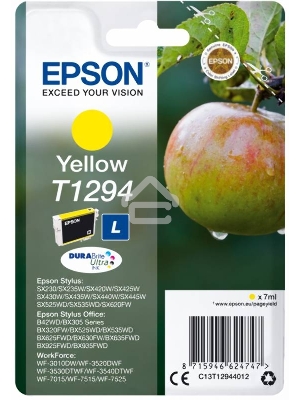 Картридж струйный Epson T1294 (C13T12944012/C13T12944011/C13T12944010) желтый, 7 мл., для SX420/425/525WD/B42WD/BX320FW