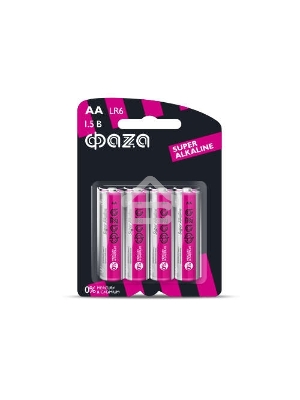 Элемент питания алкалиновый LR 6 Super Alkaline BL-4 (уп.4шт) ФАZА 4895205000285, 1.5 В