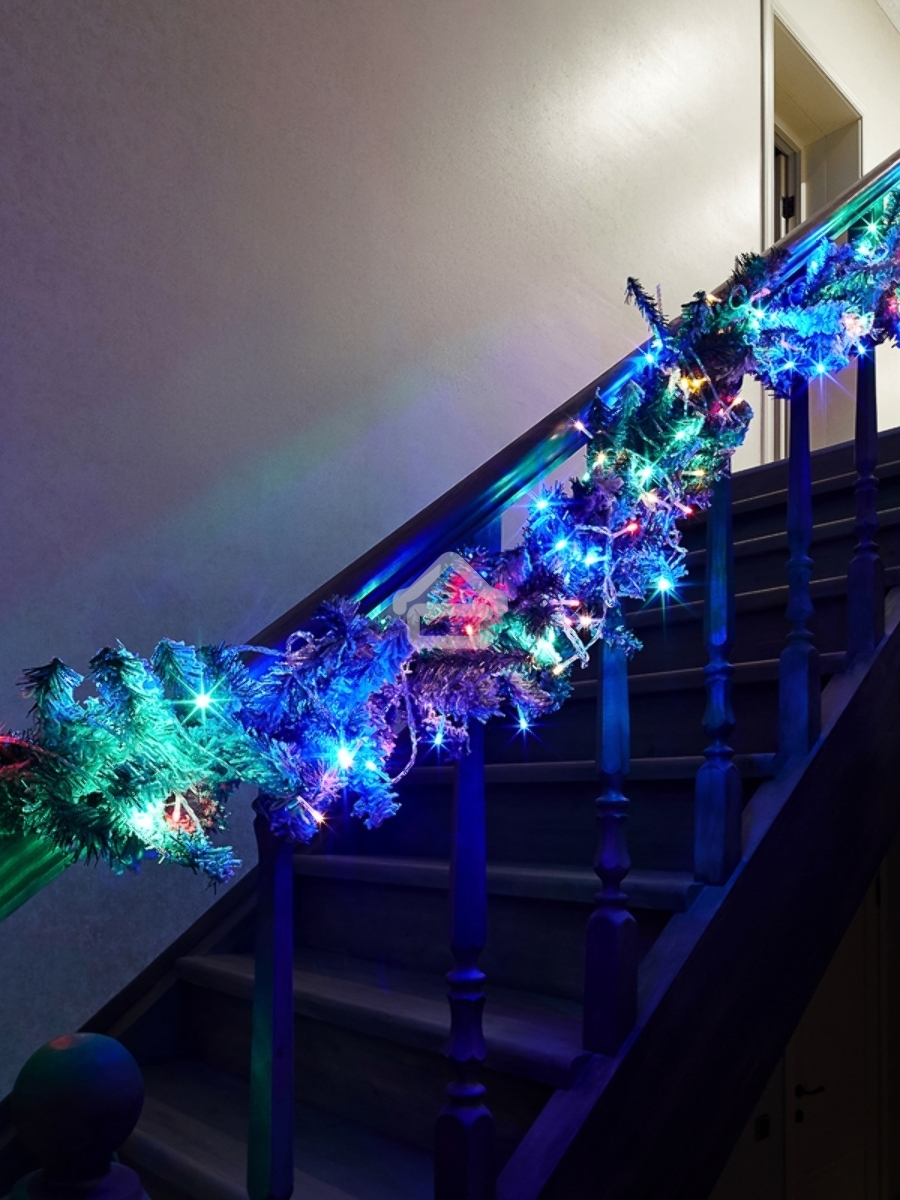 Гирлянда Твинкл-Лайт 20 м, прозрачный ПВХ, 160 LED, цвет мультиколор