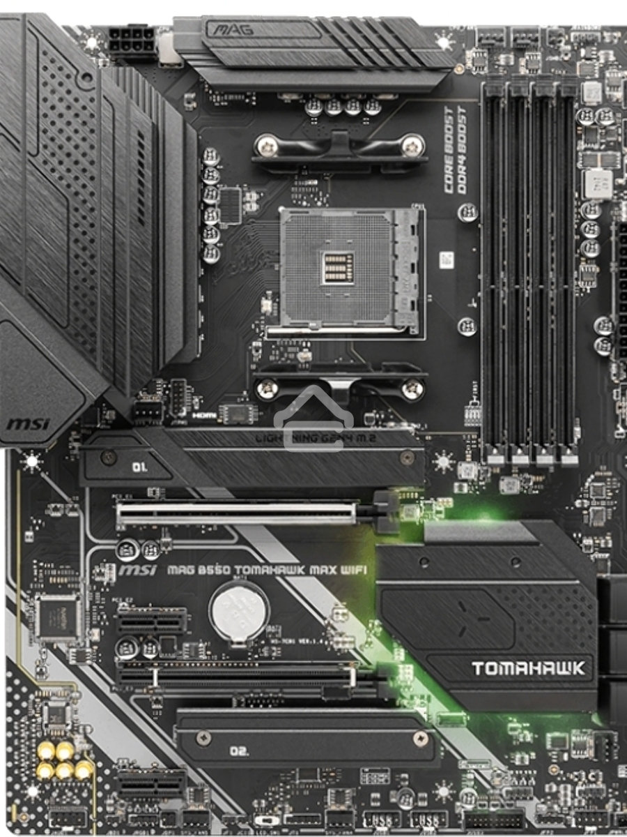 Материнская плата MSI MAG B550 TOMAHAWK MAX WIFI, AM4, AMD B550, 4xDDR4, 6xSATA, 2xM.2, 1xPCI-E 4.0 x16, 1xPCI-E 3.0 x4, 2xPCI-E x1, 1xHDMI, 1xDP, 1x 2.5Gb LAN, 2xUSB-A 2.0, 2xUSB-A 3.2 Gen 1, 1xUSB-A 3.2 Gen 2, 1xUSB-C 3.2 Gen 2, 5x3.5 мм, 7.1, ATX