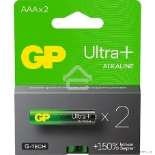 Алкалиновые батарейки c технологией G-tech GP Ultra Plus Alkaline 24А AАA - 2 шт. на блистере