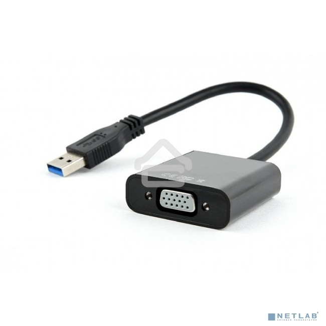 Видеоадаптер (конвертер) USB 3.0 --> VGA Cablexpert AB-U3M-VGAF-01, черный