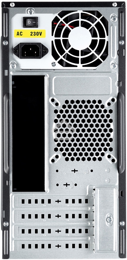 Компьютерный корпус с блоком питания 450Вт. Case Foxline FL-733, mATX, 2x5.25EXT, 2x3.5EXT, 5x3.5INT, 2xUSB 2.0, HDA, w/o FAN, w/450W ATX PSU, w/1.2m EU pwr cord