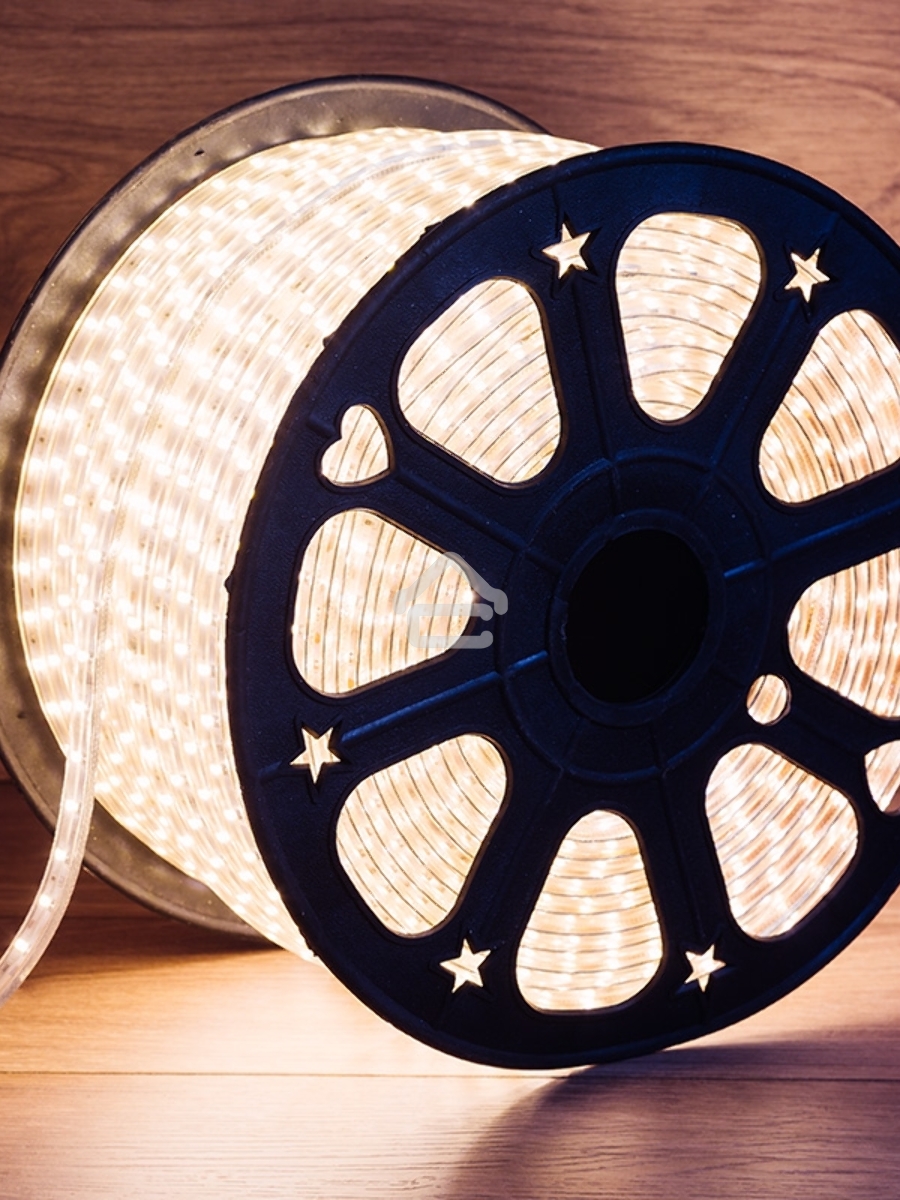 Лента LED 220 В, 6.5x13 мм, IP67, SMD 5730, 60 LED/m, цвет свечения теплый белый, 100 м