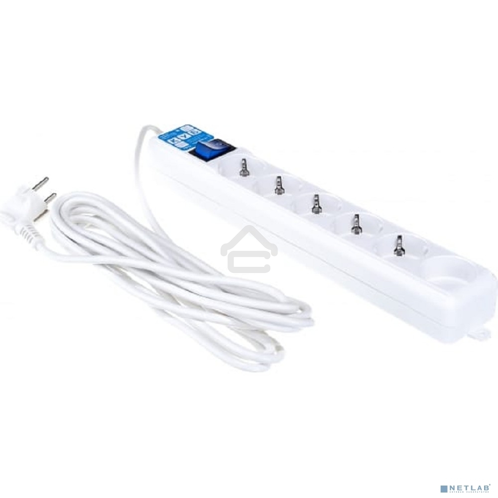 Фильтр-удлинитель PowerCube PRO (SPL(5+1)-16B-P-5М) 5.0 м, LC контур - подавление В/Ч помех, 16А/3,5кВт
