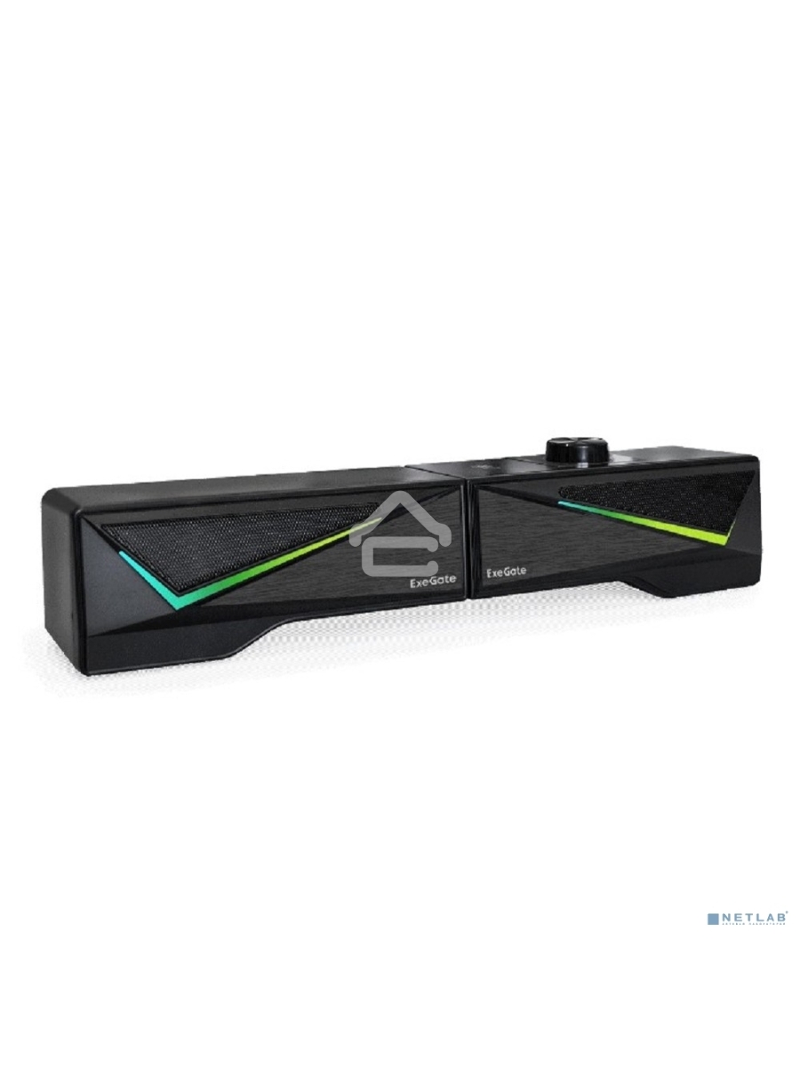 Саундбар-акустическая система 2.0 ExeGate Allegro 170 питание USB, Bluetooth, 2х3Вт (6Вт RMS), 60-20000Гц, черный, RGB подсветка