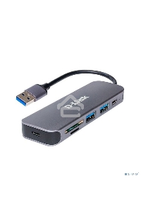 Концентратор D-Link DUB-1325/A2A с 2 портами USB 3.0, 1 портом USB Type-C, слотами для карт SD и microSD и разъемом USB 3.0
