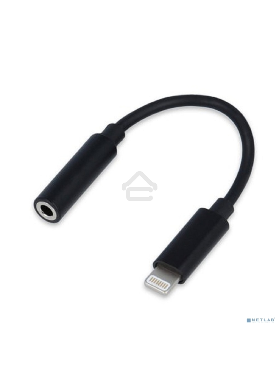 Переходник USB Cablexpert CCA-LM3.5F-01, Lightning/Jack3.5F, черный