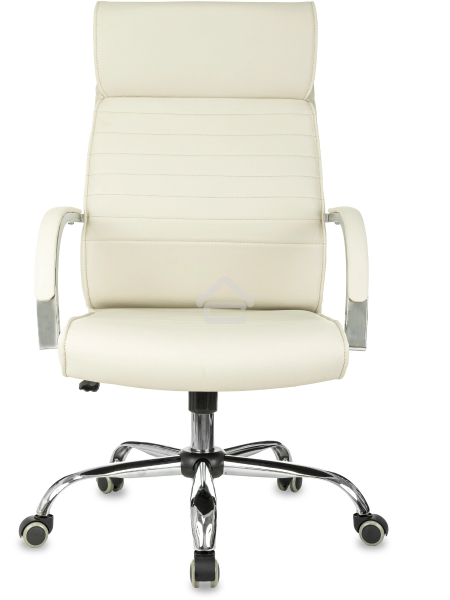 Кресло руководителя Бюрократ T-8010SL/IVORY слоновая кость, искусственная кожа, крестовина хром