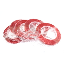 Скотч двусторонний прозрачный 3M с красной защитной лентой ширина 8 мм 25 м 5 шт. 112216