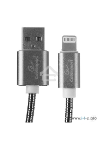 Кабель Cablexpert для Apple CC-G-APUSB02Gy-1.8M, AM/Lightning, серия Gold, длина 1.8м, титан, блистер