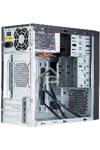Компьютерный корпус с блоком питания 450Вт. Case Foxline FL-733, mATX, 2x5.25EXT, 2x3.5EXT, 5x3.5INT, 2xUSB2.0, HDA, w/o FAN, w/450W ATX PSU, w/1.2m EU pwr cord