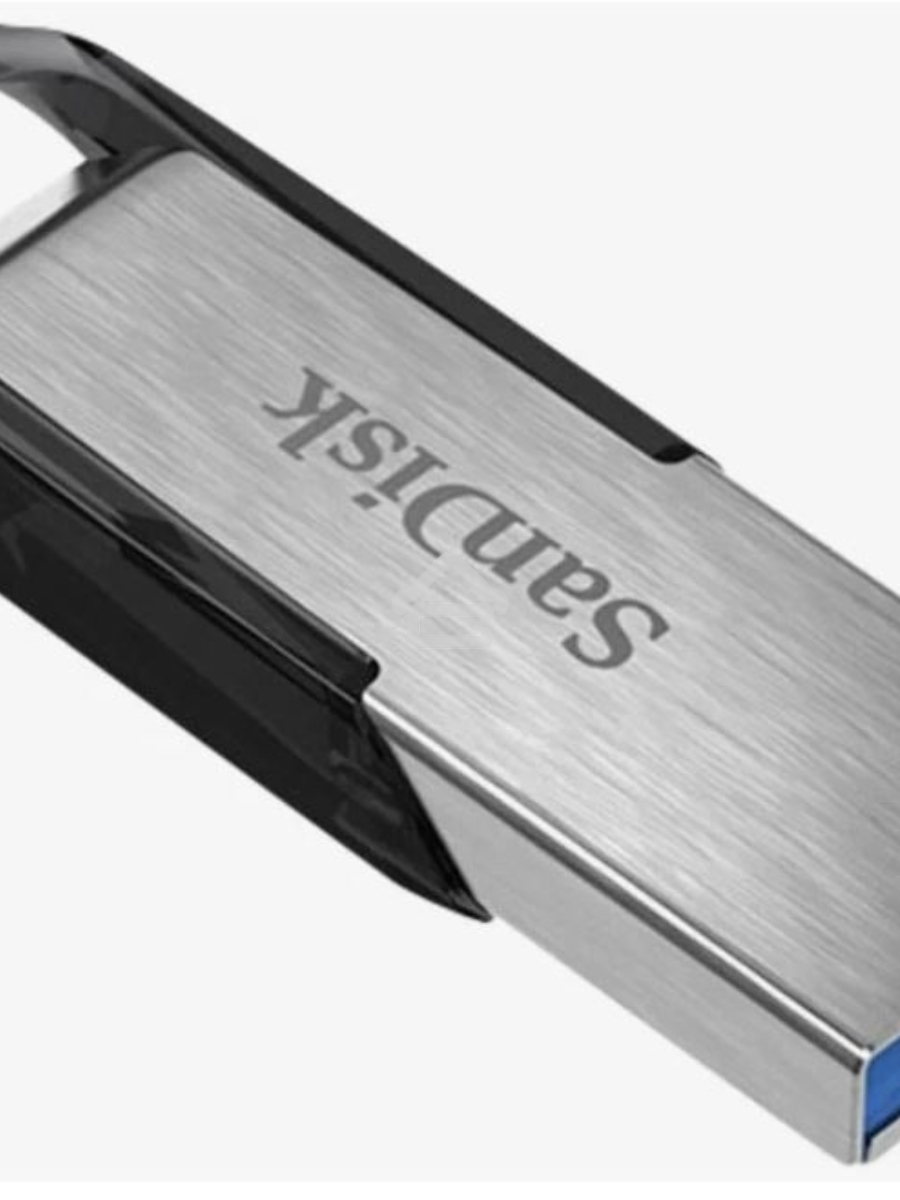 Флеш диск Sandisk 128Gb Cruzer Ultra Flair SDCZ73-128G-G46 USB3.0 серебристый/черный