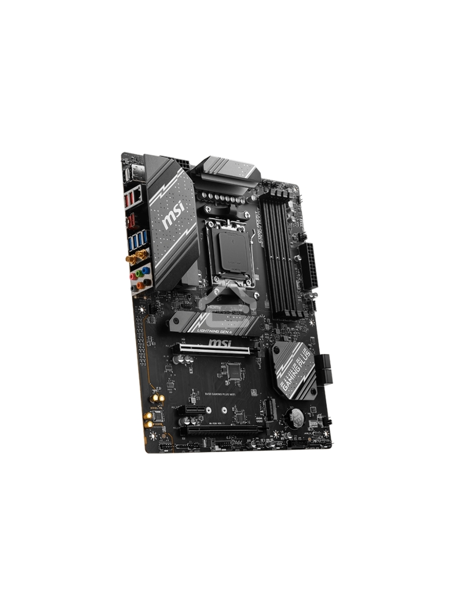 Материнская плата MSI B650 GAMING PLUS WIFI, AM5, AMD B650, 4xDDR5, 4xSATA, 2xM.2, 1xPCI-E 4.0 x16, 1xPCI-E 4.0 x4, 1xDisplayPort, 1xHDMI, 1x 2.5Gb LAN, 4xUSB 3.2 Gen 1, 3xUSB 3.2 Gen 2, 6x3.5 мм, 7.1, Standard-ATX