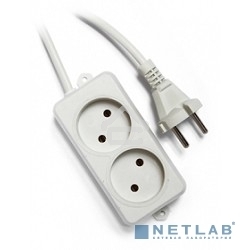 Сетевой фильтр Гарнизон EL-NL2-W-2, 2 розетки, допустимый ток 10А, длина 2 м.