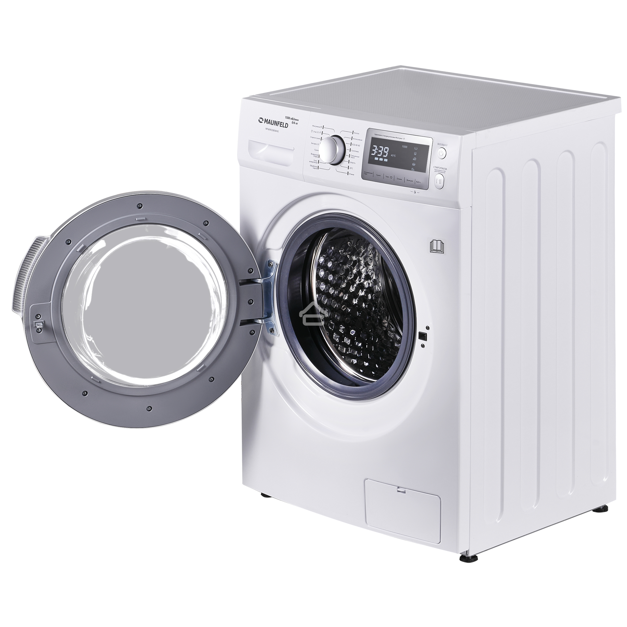 Стирально-сушильная машина Maunfeld MFWM1586WHS белая, загрузка фронтальная 8 кг, 1200об/мин, класс А