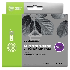 Картридж струйный Cactus CS-LC985BK черный (15 мл) для Brother DCPJ315W/DCPJ515W/MFCJ265W